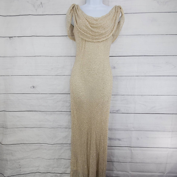 Stemay Dresses & Skirts - Vintage Stemay Draped Silk Beaded Gown